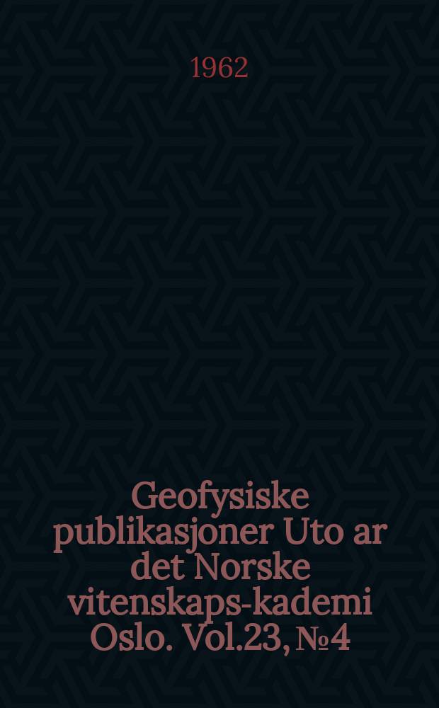 Geofysiske publikasjoner Uto ar det Norske vitenskaps -akademi Oslo. Vol.23, №4 : The stability of Couetle from in non-stratified and stratified viscous fluids