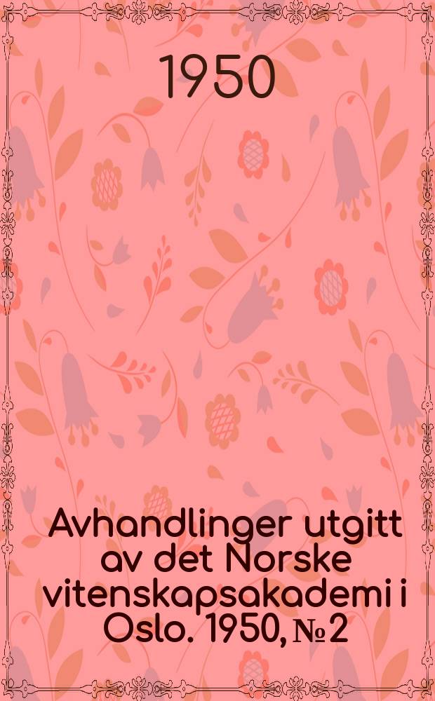 Avhandlinger utgitt av det Norske vitenskapsakademi i Oslo. 1950, №2 : Hydrochloric acid formation during successive periods in hyperventilated acidotic rats and in rats after increasing the CO₂ content of the blood