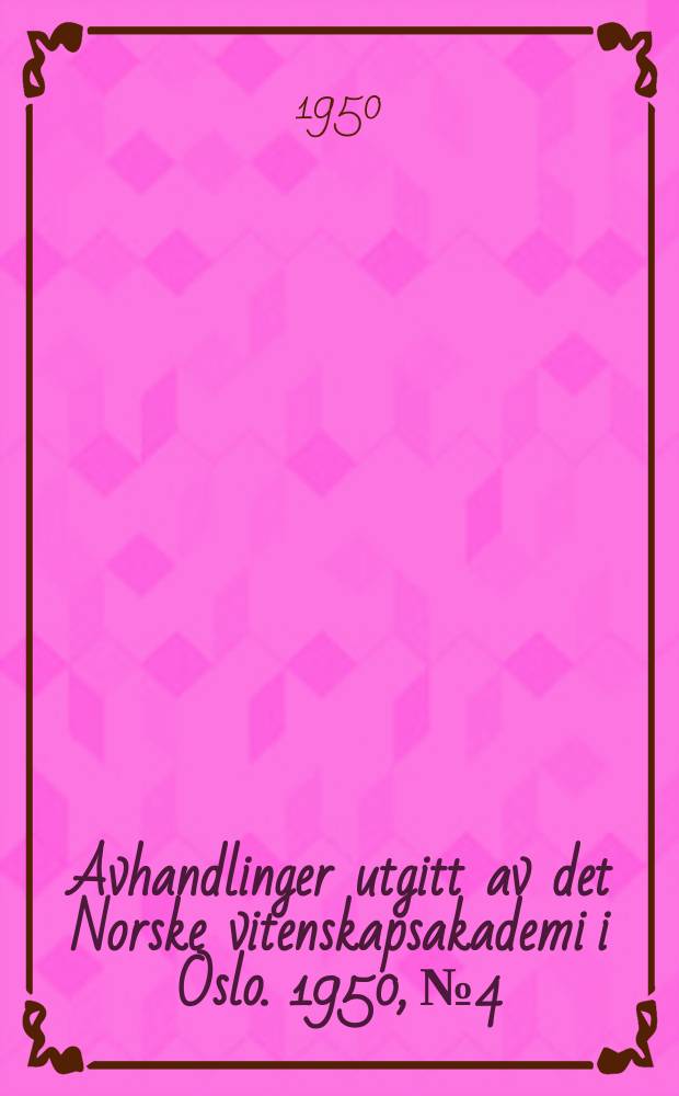Avhandlinger utgitt av det Norske vitenskapsakademi i Oslo. 1950, №4 : Seasonal growth and production of dry matter in Ascophyllum nodosum (L.) le jol