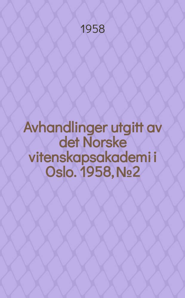 Avhandlinger utgitt av det Norske vitenskapsakademi i Oslo. 1958, №2 : On some stoneflies recorded from Novaya Zemlya