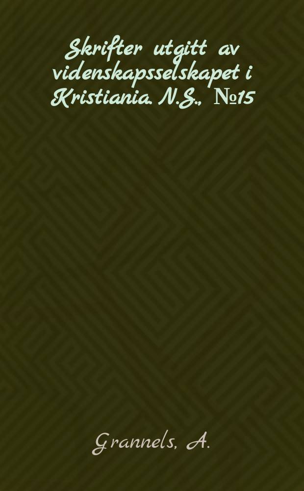 Skrifter utgitt av videnskapsselskapet i Kristiania. N.S., №15 : Loan compounds in Bulgarian reflecting the Turkish