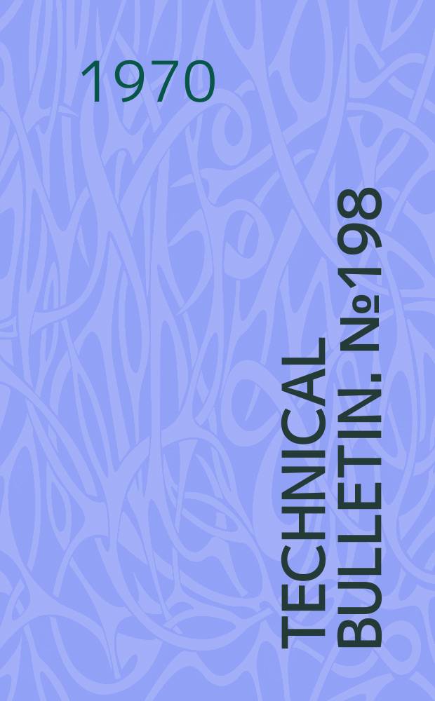 Technical bulletin. №198 : Influence of fertilization practices on production of tobacco transplants