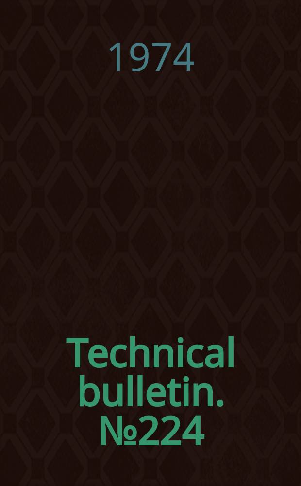 Technical bulletin. №224 : Necrotic leaf blotch