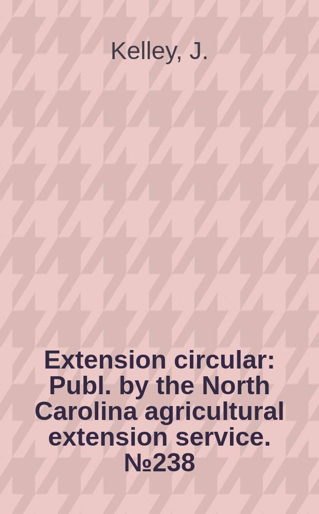 Extension circular : Publ. by the North Carolina agricultural extension service. №238 : Raising hogs in North Carolina