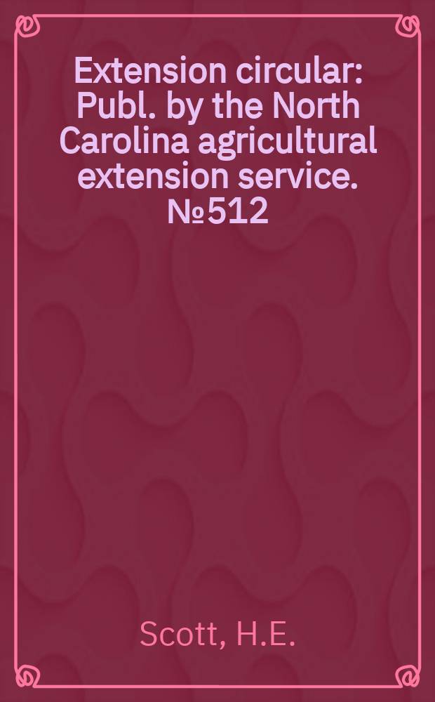 Extension circular : Publ. by the North Carolina agricultural extension service. №512 : Honey bees in North Carolina