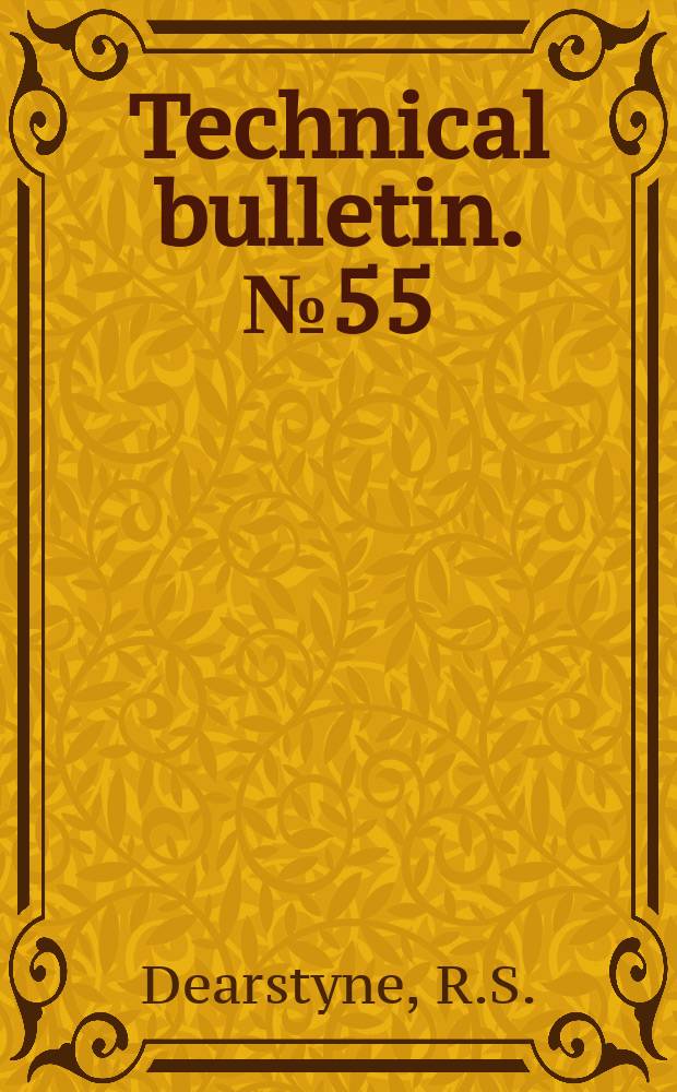 Technical bulletin. №55 : Some effects of feeding yeast fermented mash to laying pullets