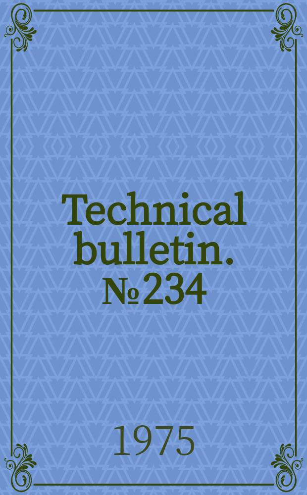 Technical bulletin. №234 : Alfalfa weevil and its management in North Carolina