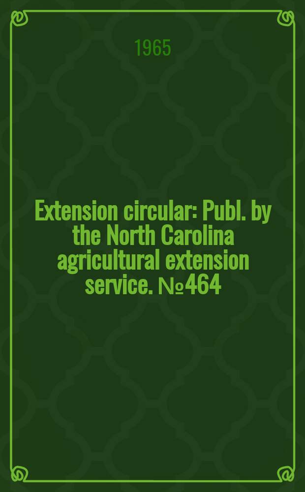 Extension circular : Publ. by the North Carolina agricultural extension service. №464 : Seafood cookery in North Carolina
