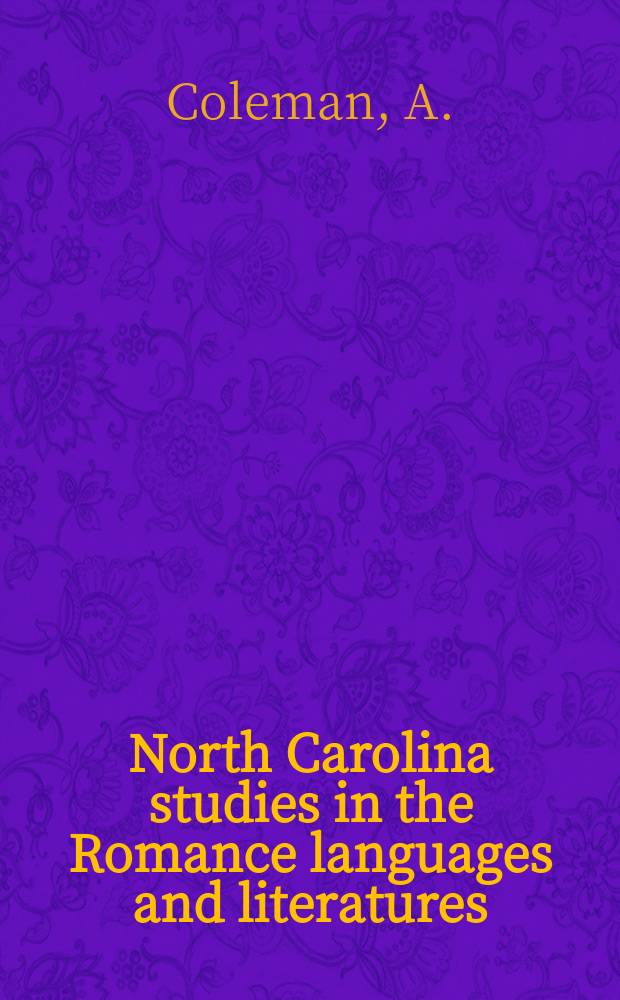 North Carolina studies in the Romance languages and literatures : Essays, texts, textual studies and translations, symposia. №81 : Other voices: a study of the late poetry of Luis Cernuda