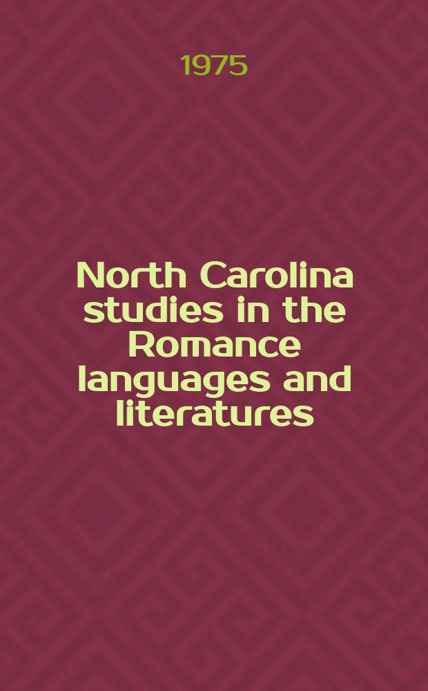 North Carolina studies in the Romance languages and literatures : Essays, texts, textual studies and translations, symposia. №142 : Mythe et psychologie