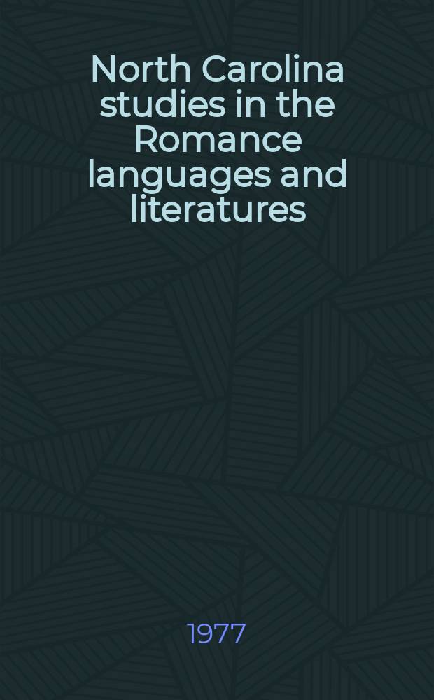 North Carolina studies in the Romance languages and literatures : Essays, texts, textual studies and translations, symposia. №181 : Le séjour d'honneur