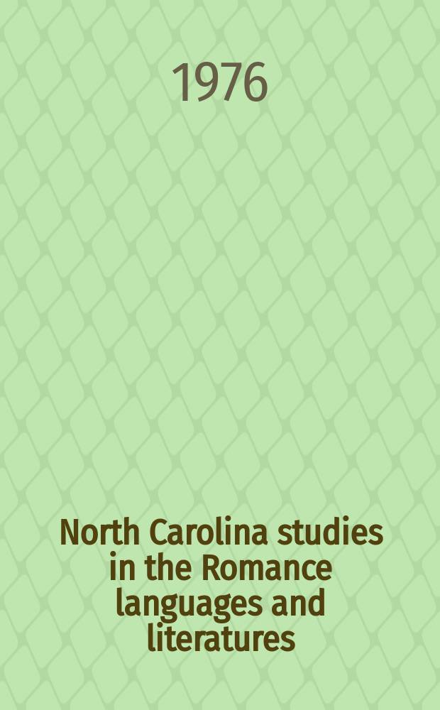 North Carolina studies in the Romance languages and literatures : Essays, texts, textual studies and translations, symposia. №15 : Un tríptico