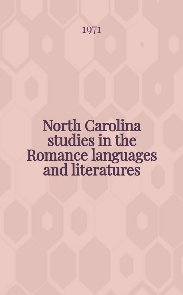 North Carolina studies in the Romance languages and literatures : Essays, texts, textual studies and translations, symposia. №106 : Objective methods for testing authenticity