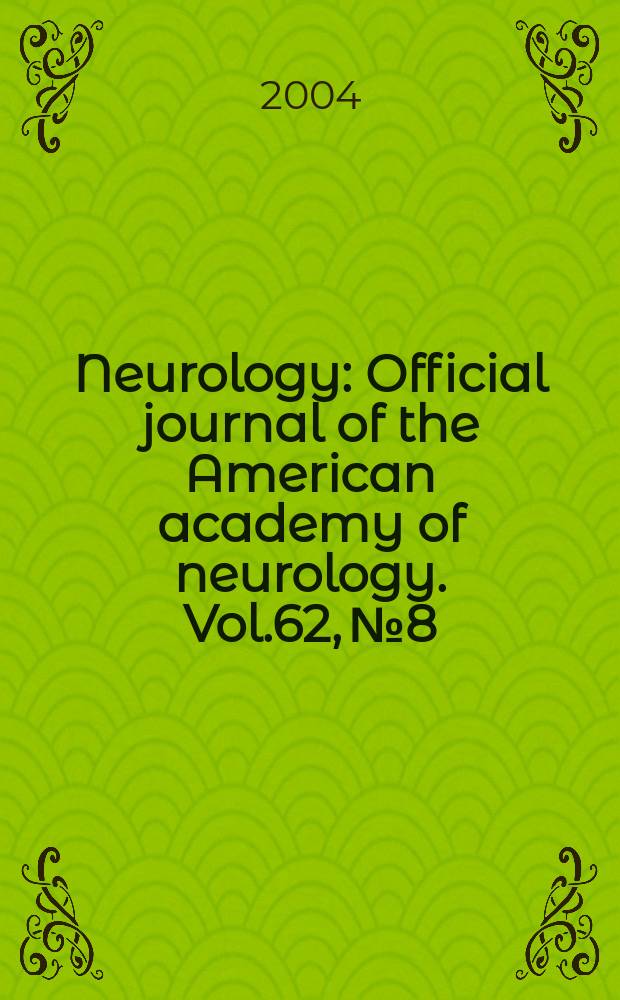 Neurology : Official journal of the American academy of neurology. Vol.62, №8