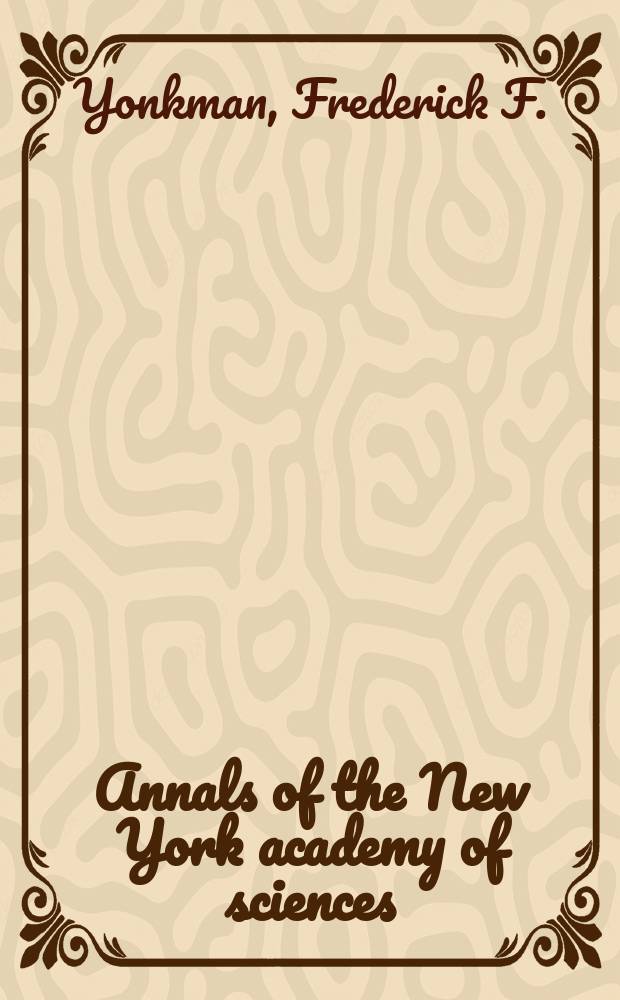 Annals of the New York academy of sciences : Late Lyceum of natural history. Vol.50, Art.9 : Antihistamine agents in allergy
