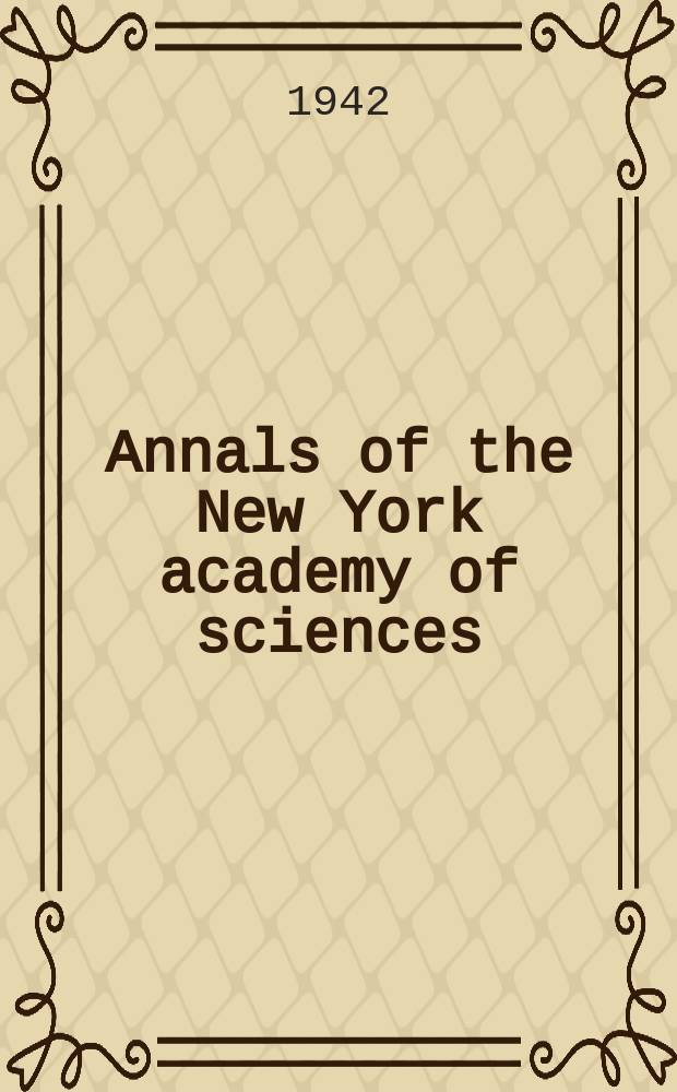 Annals of the New York academy of sciences : Late Lyceum of natural history. Vol.43, Art.5 : The ultracentrifuge