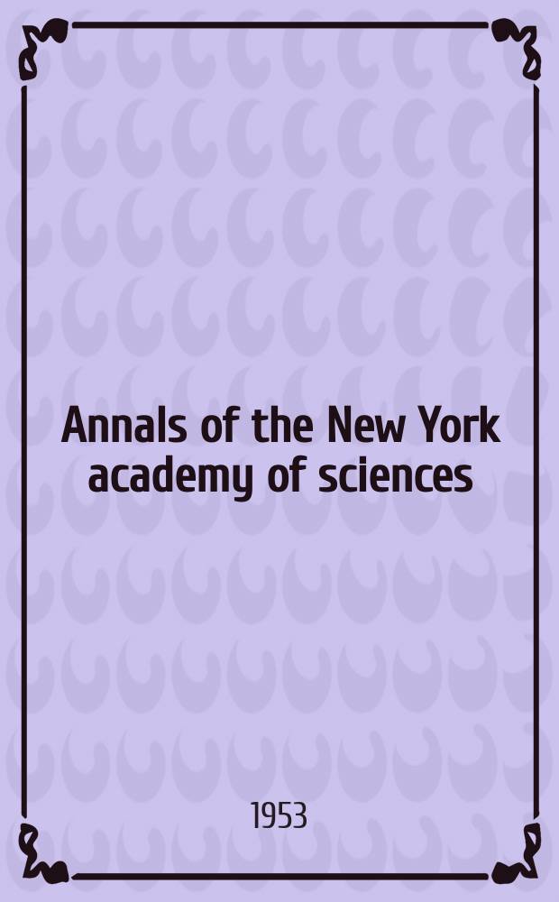 Annals of the New York academy of sciences : Late Lyceum of natural history. Vol.56, Art.2 : Comparative conditioned neuroses