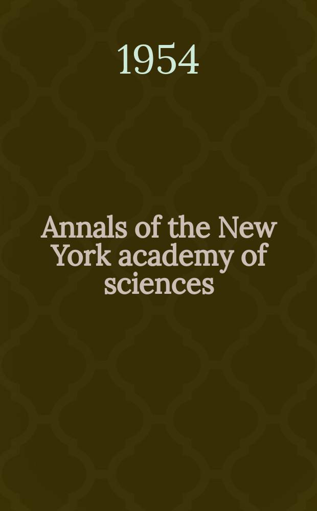 Annals of the New York academy of sciences : Late Lyceum of natural history. Vol.60, Art.2: 6 : Mercaptopurine