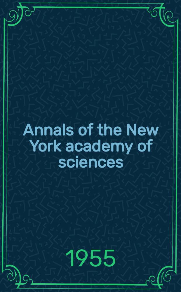 Annals of the New York academy of sciences : Late Lyceum of natural history. Vol.61, Art.2 : Hydrocortisone, its newer analogs and aldosterone as therapeutic agents