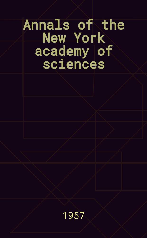 Annals of the New York academy of sciences : Late Lyceum of natural history. Vol.69, №1 : Biological applications of infrared spectroscopy