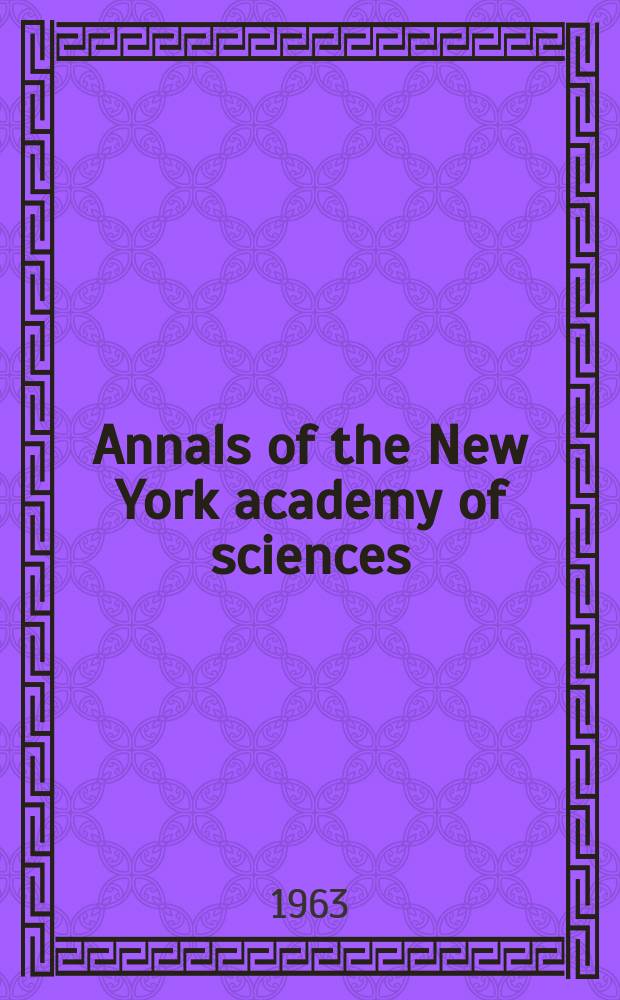 Annals of the New York academy of sciences : Late Lyceum of natural history. Vol.113, Art.1 : Some biochemical and immunological aspects of host-parasite relationships