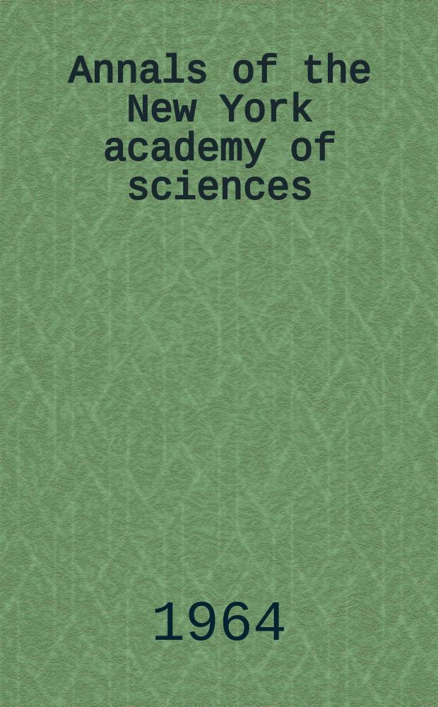 Annals of the New York academy of sciences : Late Lyceum of natural history. Vol.118, Art.7 : Patient monitoring in the hospital