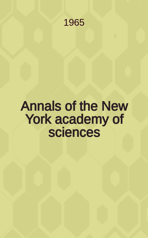Annals of the New York academy of sciences : Late Lyceum of natural history. Vol.125, Art.2 : Forms of water in biologic systems
