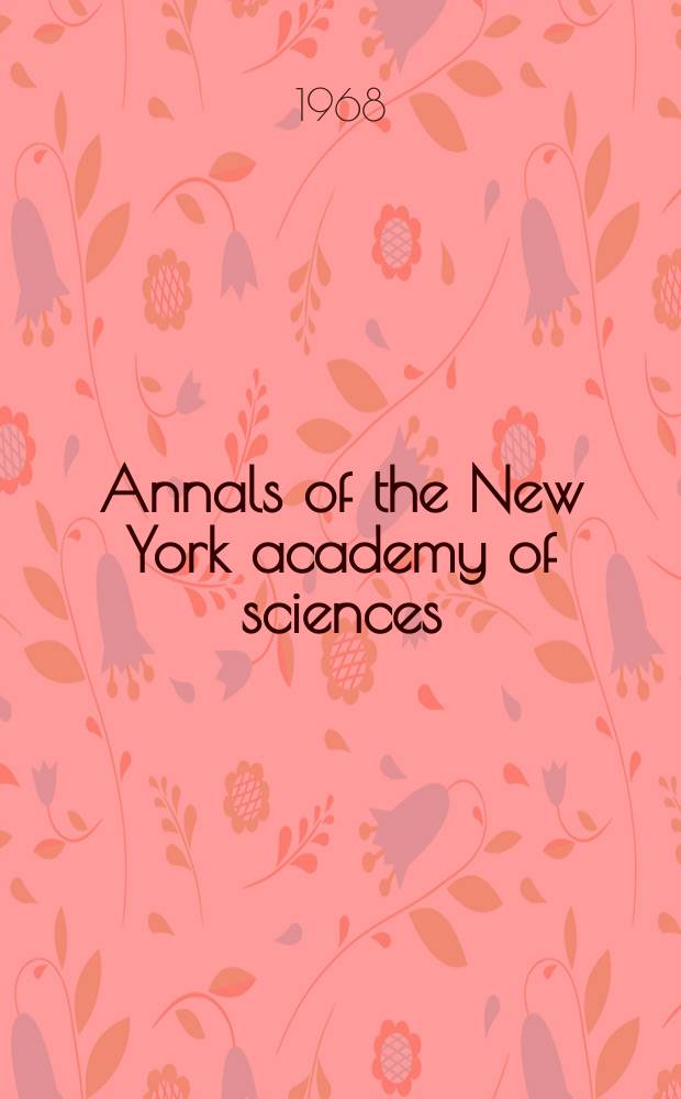 Annals of the New York academy of sciences : Late Lyceum of natural history. Vol.146, Art.1 : Materials in biomedical engineering