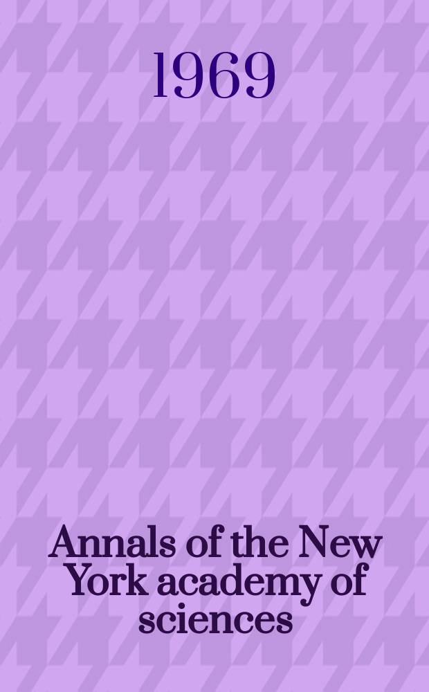 Annals of the New York academy of sciences : Late Lyceum of natural history. Vol.157, Art.2 : Neural regulation of food and water intake