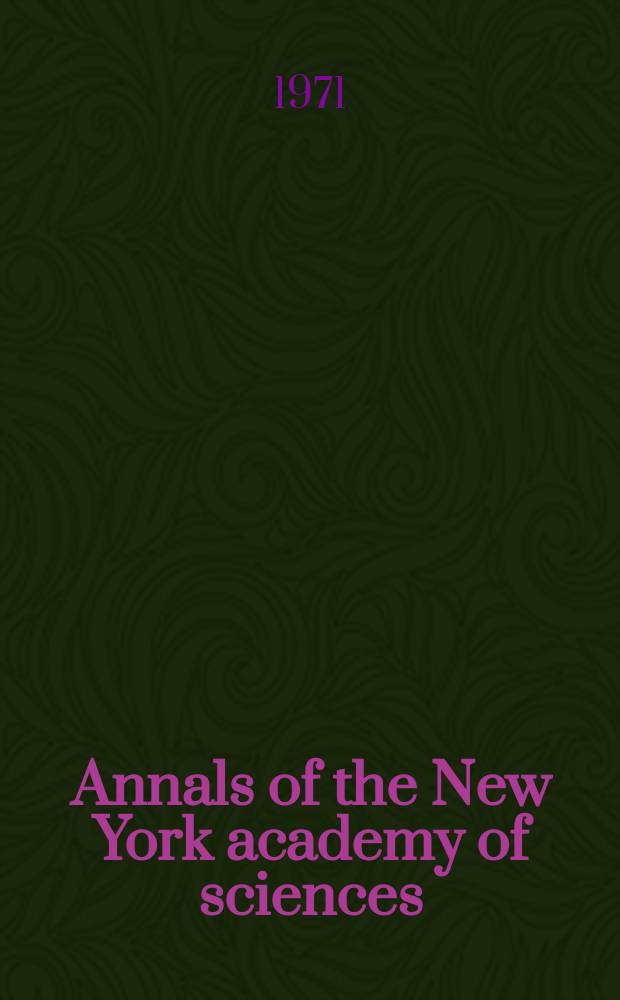 Annals of the New York academy of sciences : Late Lyceum of natural history. Vol.172, Article 22 : Design and development of a portable acoustic impedance meter
