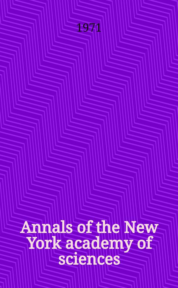 Annals of the New York academy of sciences : Late Lyceum of natural history. Vol.176 : Neonatal enteric infections caused by Escherichia coli