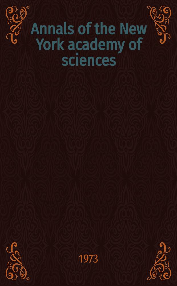 Annals of the New York academy of sciences : Late Lyceum of natural history. Vol.215 : Alcoholism and the central nervous system