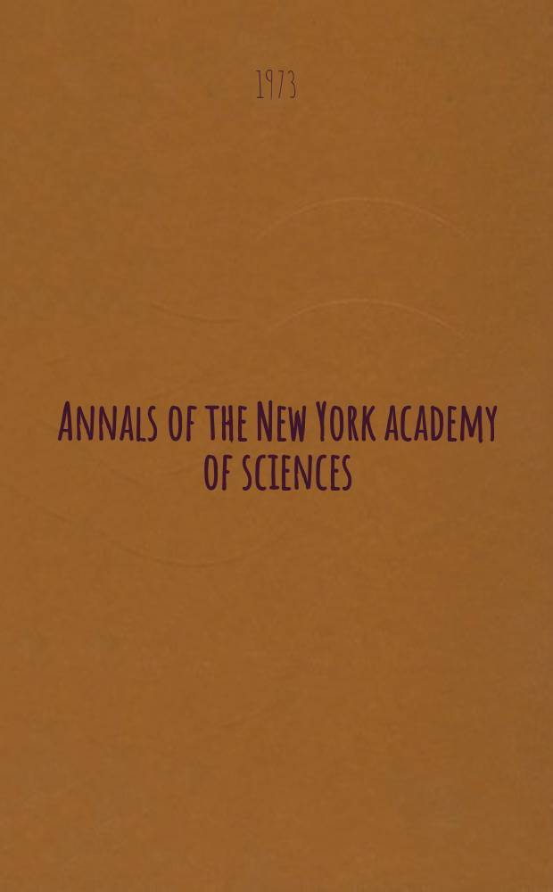 Annals of the New York academy of sciences : Late Lyceum of natural history. Vol.223 : Comparative psychology at issue