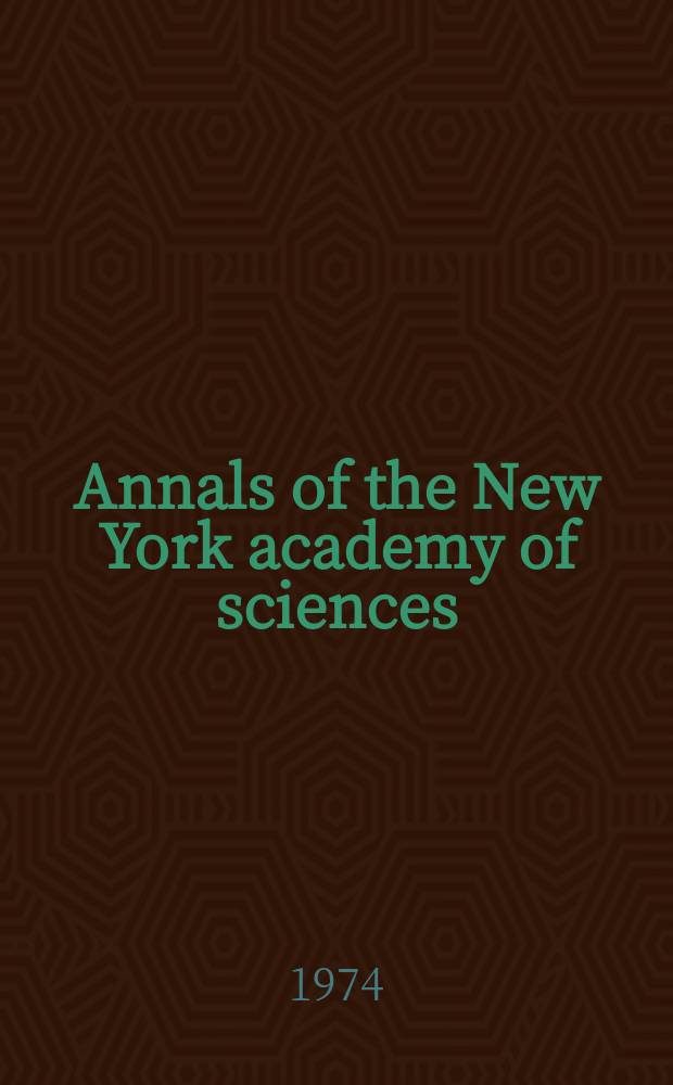 Annals of the New York academy of sciences : Late Lyceum of natural history. Vol.227 : The Mechanism of energy transduction in biological systems