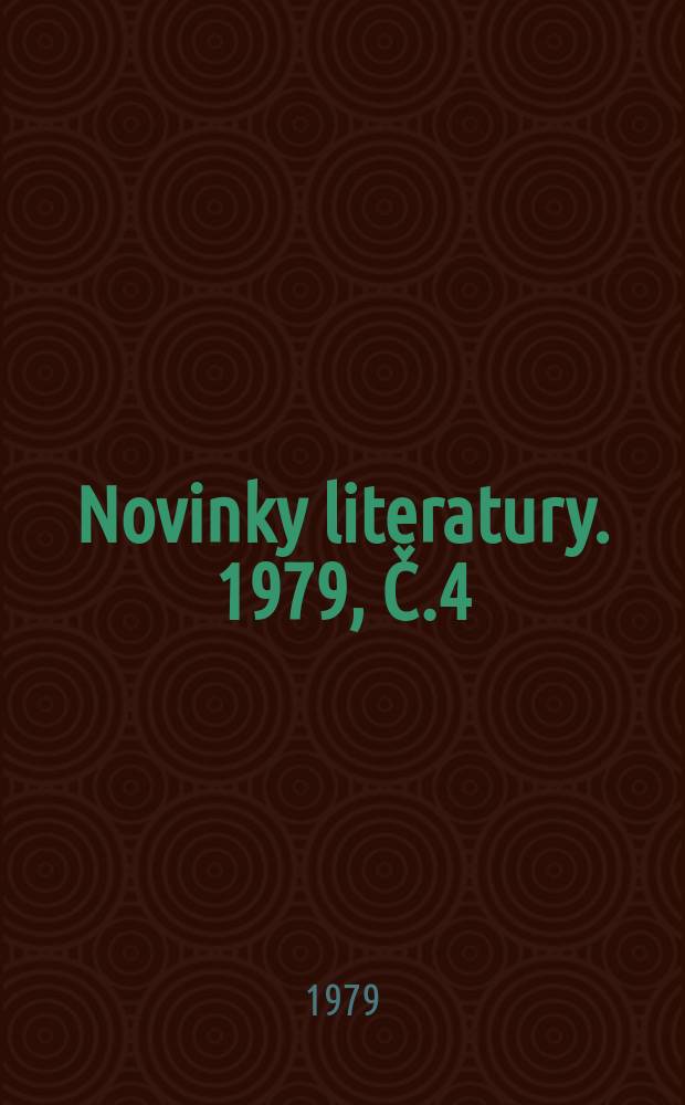 Novinky literatury. 1979, Č.4 : Matematické stroje a programováni