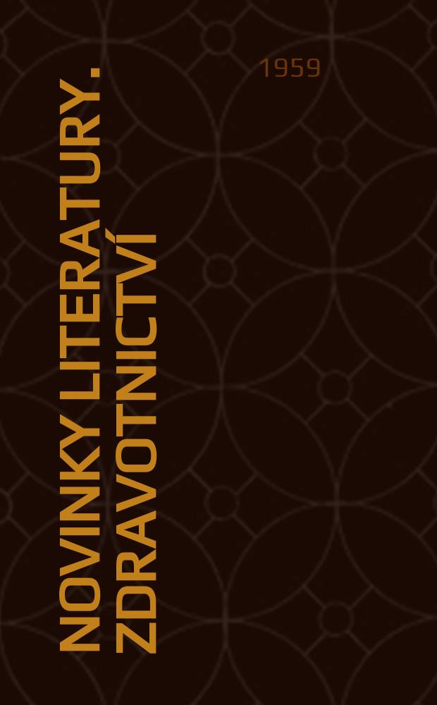 Novinky literatury. Zdravotnictví