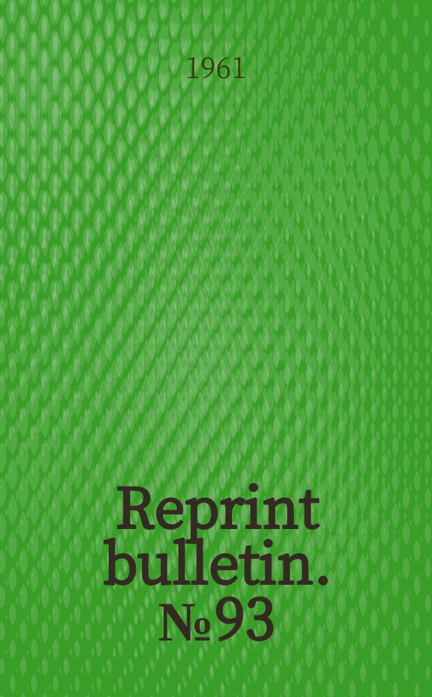 Reprint bulletin. №93 : Effects of commercial roadside development on traffic flow in North Carolina