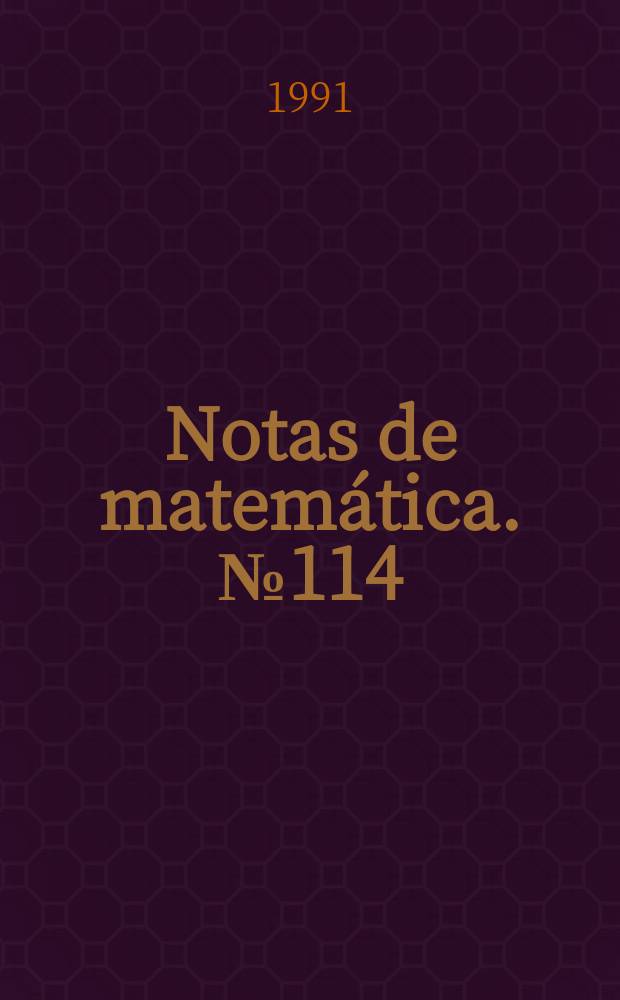 Notas de matemática. №114 : Sobre los espacios K-M