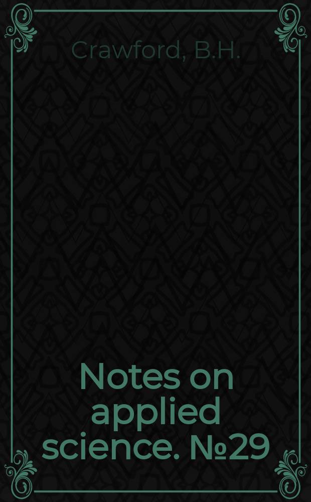 Notes on applied science. №29 : Physical photometry