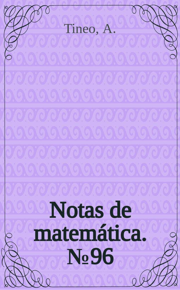 Notas de matem&aacute;tica. №96 : Sobre las ecuaciones de Lotka - Volterra para dos especies...
