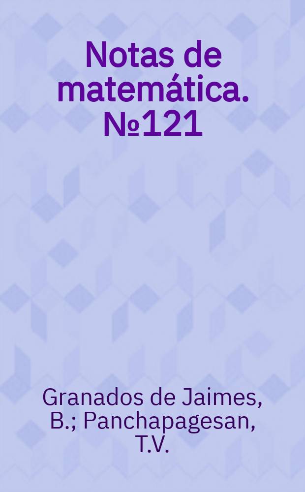 Notas de matem&aacute;tica. №121 : On Radon extension...