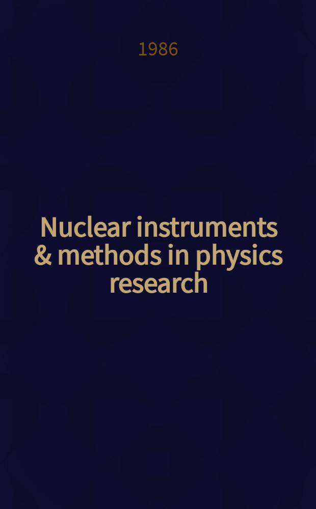 Nuclear instruments & methods in physics research : a journal on accelerators, instrumentation and techniques applied to research in nuclear and atomic physics, materials science and related fields in physics. Vol.242, №3 : X- and gamma-ray sources and applications