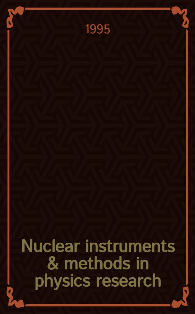 Nuclear instruments & methods in physics research : a journal on accelerators, instrumentation and techniques applied to research in nuclear and atomic physics, materials science and related fields in physics. Vol.359, №1/2 : Synchrotron radiation