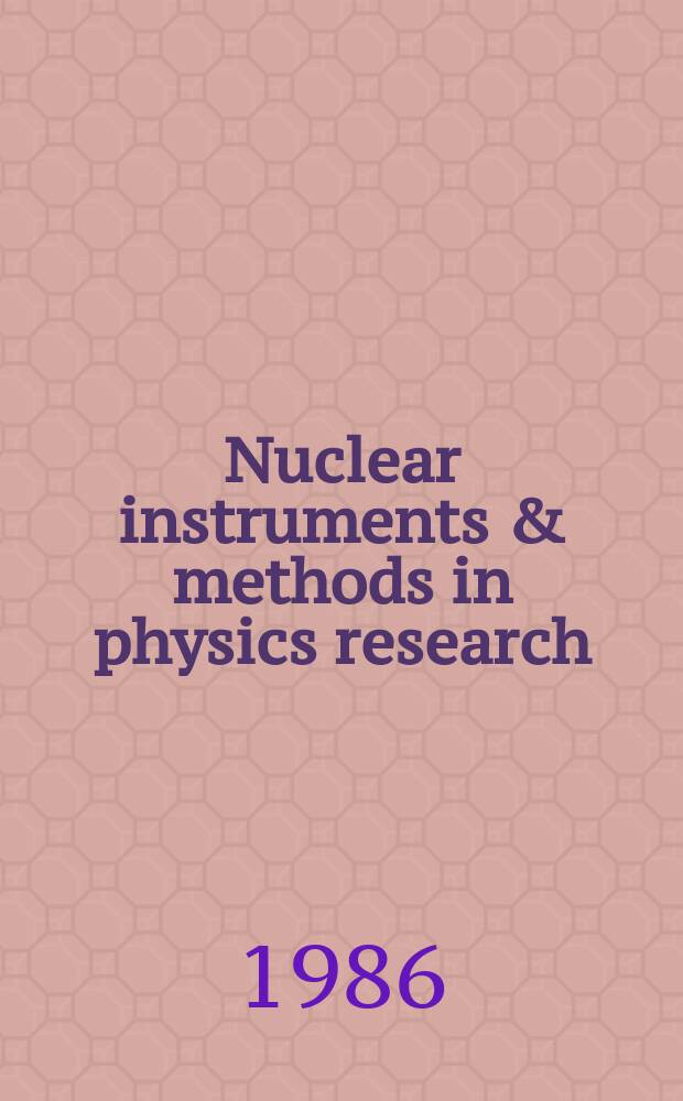 Nuclear instruments & methods in physics research : a journal on accelerators, instrumentation and techniques applied to research in nuclear and atomic physics, materials science and related fields in physics. Vol.247, №1 : Accelerator control systems