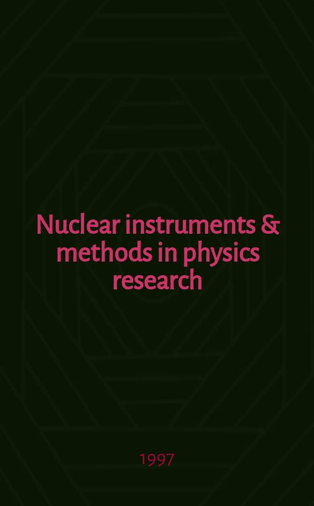 Nuclear instruments & methods in physics research : a journal on accelerators, instrumentation and techniques applied to research in nuclear and atomic physics, materials science and related fields in physics. Vol.395, №1 : GaAs detectors and related compounds