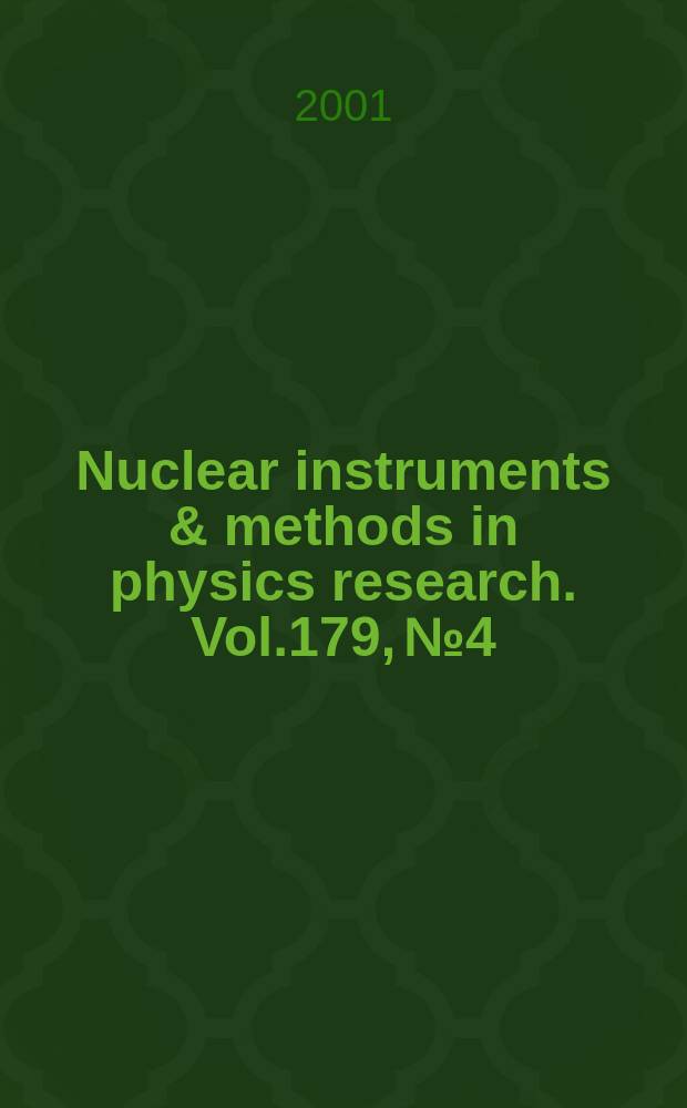 Nuclear instruments & methods in physics research. Vol.179, №4