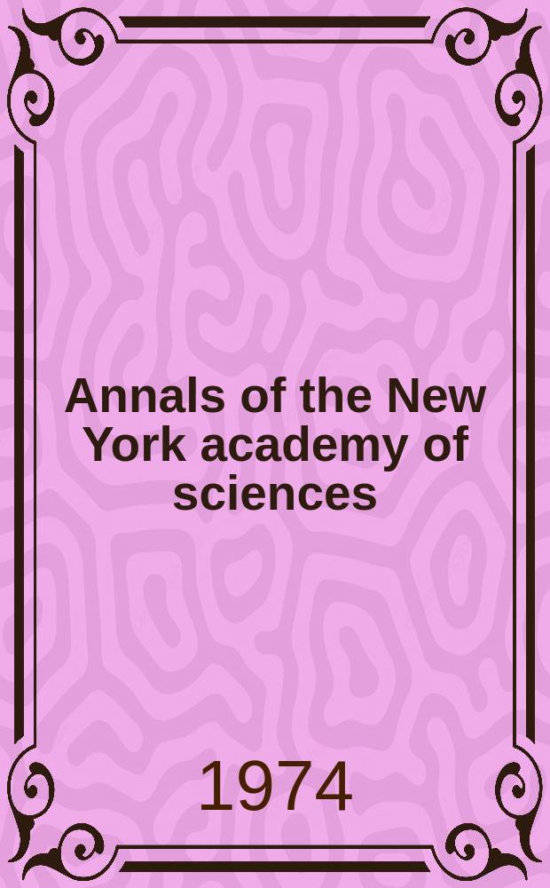 Annals of the New York academy of sciences : Late Lyceum of natural history. Vol.241 : Hemoglobins