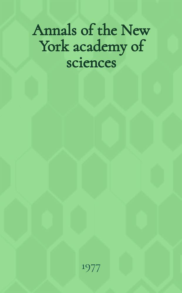 Annals of the New York academy of sciences : Late Lyceum of natural history. Vol.296 : Conceptual and investigative approaches to hypnosis and hypnotic phenomenen