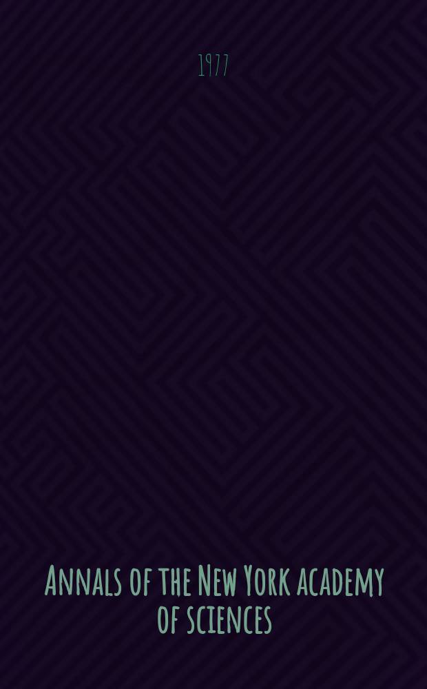 Annals of the New York academy of sciences : Late Lyceum of natural history. Vol.300 : Food and nutrition in health and disease