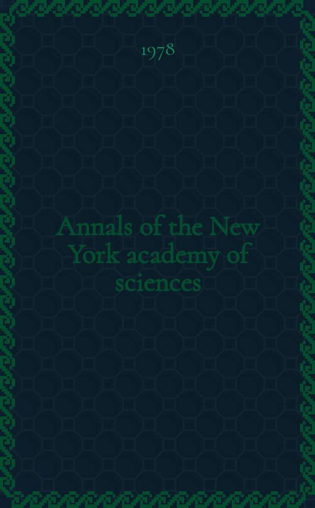 Annals of the New York academy of sciences : Late Lyceum of natural history. Vol.315 : Braun death
